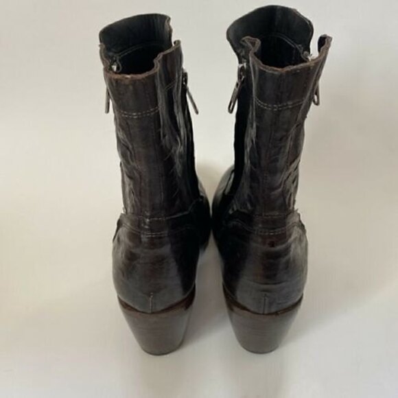 Bed Stu Cobbler Series Dark Brown Ankle boots Booties Size 9 Side Zip - Picture 5 of 10